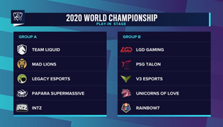 英雄联盟s10全球总决赛入围赛赛抽签结果