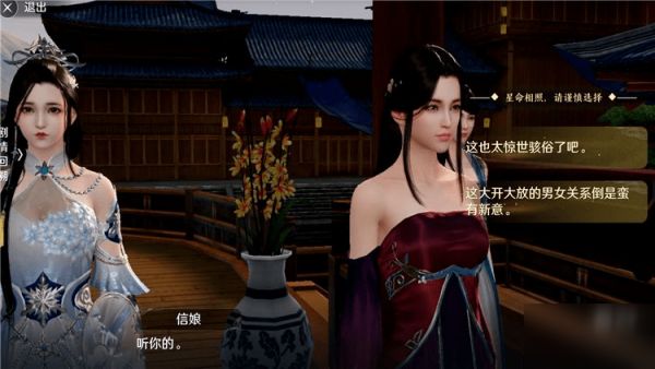 天涯明月刀手游信娘的心意怎么选择