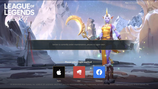 lol手游提示server is currently undermaintenance是什么意思
